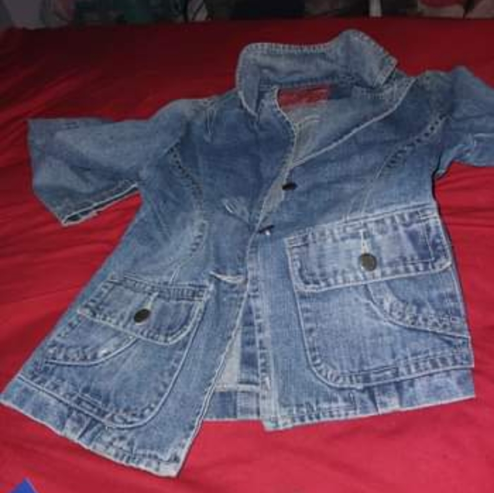 Rustic denim jean jacket